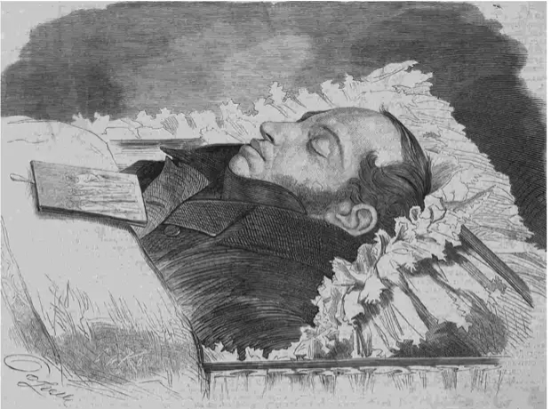 Пушкин на Мойке в гробу.