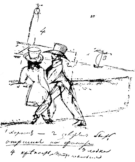 Александр Пушкин и Евгений Онегин.